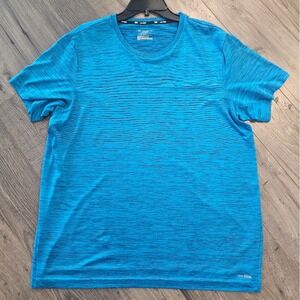 szXL Blue Short Sleeve Tee Classic Crew Tek Gear Dry Tek Athletic Summer Workout